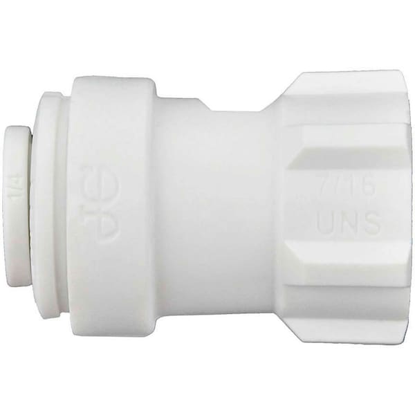 John Guest Connector, 1/4'' Tube Size, White, 10 PK PP3208U7W - main